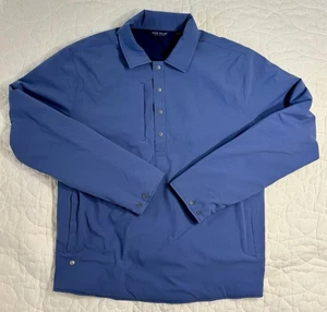 Peter Millar leichte Golfjacke Herren L blau 4 Druckknöpfe Krone Handarbeit - Bild 1 von 9