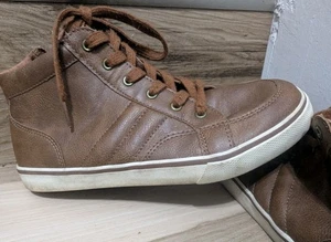 Cat & Jack Toddler Florian Mid Top Leather Sneeker Brown size 5 - Picture 1 of 4