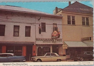 Hangman's Tree Historical Spot Old Cars Placerville CA Continental Postkarte 1972 - Bild 1 von 2