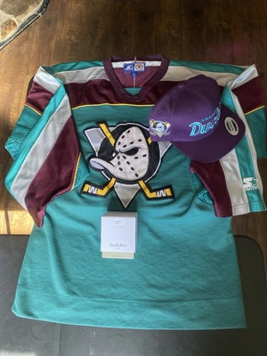 Official Anaheim, Mighty Ducks, Starter Jersey, Swag Bundle (Large)(great Deal) - Изображение 1 из 4
