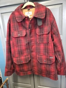 Woolrich Jacket Mens LG Mackinaw 503 Buffalo Plaid Wool Coat - Picture 1 of 10