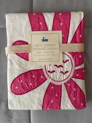 Pottery Barn Kids Pink DAISY GARDEN Shower Curtain 72 x 72 - Image 1 of 3