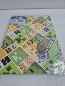 Minecraft Birthday Gift Wrap 2 Sheets of Wrapping Paper with Tags for Gamers - Picture 1 of 3