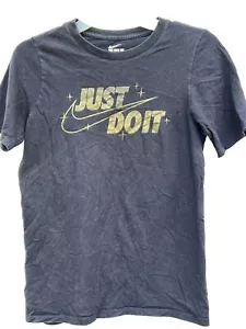 The Nike Tee Youth T Shirt Size L Slim Black Short Sleeve Activewear - Picture 1 of 8