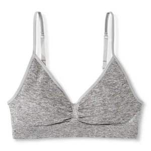Circo Girls' Heather Grey Seamless Cropped Padded Sports Bra, Size M 7/8 - Picture 1 of 1