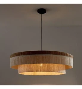 LA REDOUTE INTERIEURS MODELE KAVI SUSPENSION FRANGEE RAPHIA 86CM NEUF - Picture 1 of 1