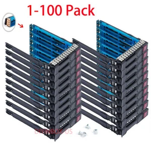Lot de 2,5 pouces SFF Caddy Trad pour HP ProLiant DL380 DL380p DL360p DL180 Gen8 Gen9 - Photo 1/19