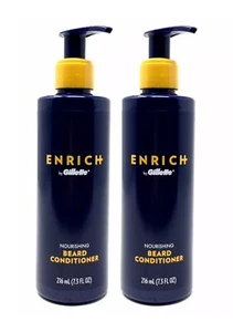 2 PACK Gillette Enrich Nourishing Beard Conditioner 216 mL 7.3 fl oz Each - Picture 1 of 1
