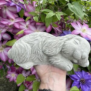 Statue Garden Rabbit Figurine Stone Bunny Sculpture 9.5” Large Outdoor Ornament