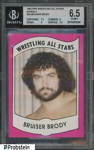 1982 PWE Wrestling All Stars Series A SETBREAK #20 Bruiser Brody BGS 6.5 w/ 9