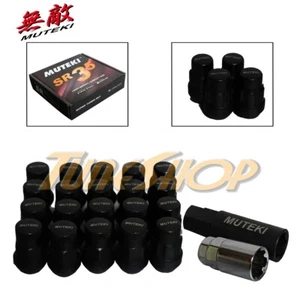 MUTEKI LOCK SR35 WHEELS LUG NUTS 12X1.5 M12 1.5 ACORN RIMS CLOSE END 20 BLACK H - Picture 1 of 2