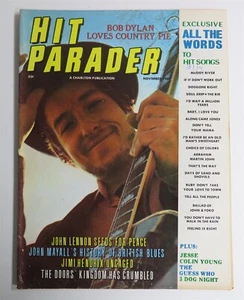 Hit Parader magazine November 1969 Bob Dylan John Lennon Jimi Hendrix Mayall - Picture 1 of 2