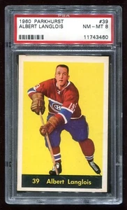 1960 Parkhurst #39 Albert Langlois PSA 8 NM-MT Montreal Canadiens~(PL) - Picture 1 of 2