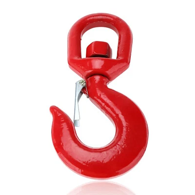 NORJIN 5 Ton Heavy Duty Swivel Lifting Hook, Crane Hook with Latch Swivel Eye Hook US