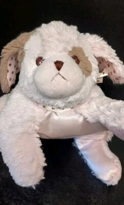 Bearington Baby Wiggles Almohada de Felpa Cachorro Perro Satinado Parte Inferior Lovey Rosa 12" Foto 1 de 4