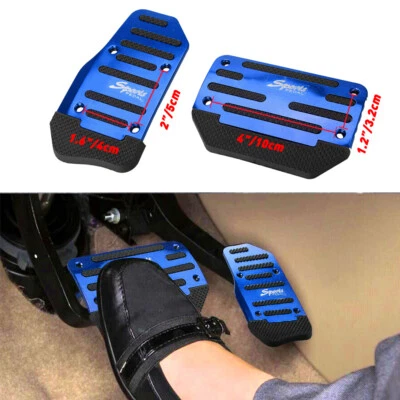 Non Slip Automatic Brake Gas Foot Pedal Pad Cover Car Auto Accessories Blue US - Image 1 of 4