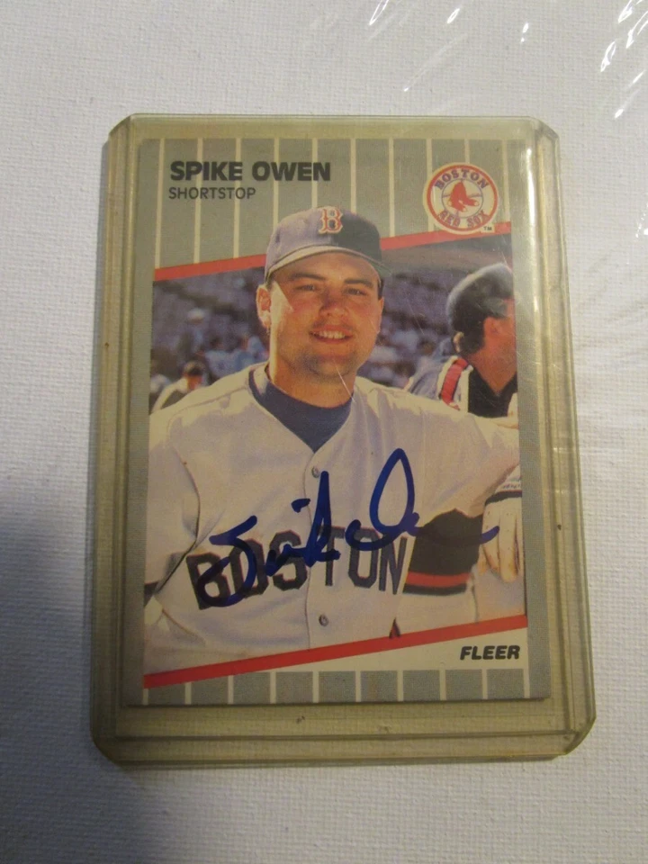 SIGNED AUTOGRAPHED 1989 Fleer #93 SPIKE OWEN Boston Red Sox - Image 1 of 1