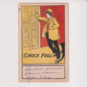 Postkarte Chock voll betrunkener Mann mit Schlüssel ungeteilter Rückseite PM 1901 - Bild 1 von 2