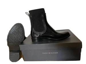 Top*Hilfiger*Stiefeletten*Gr.38*Tommy Knit Rainboot*Schwarz*Chelsea*Top! - Bild 1 von 7
