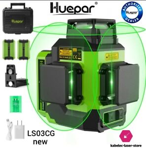 Niveau Laser Huepar LS03CG  3d Vert  3x360 2 batteries nouveau model