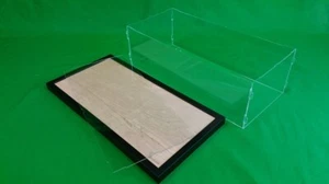 25"L x 16"W x 15"H display case with 3/16" thick acrylic black wood frame base - Picture 1 of 8
