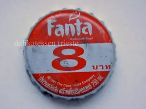 TAPPO cap Kronkorken FANTA 8 Coca cola vintage arancione INDONESIA THAILANDIA (? - Foto 1 di 2