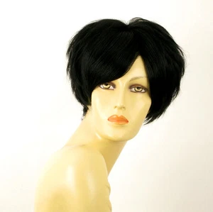 perruque femme 100% cheveux naturel courte noir ref AMANDINE 1b - Imagen 1 de 9