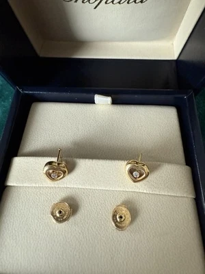 Chopard Happy Diamonds Ohrringe Gelbgold 750 18K Diamanten - Bild 1 von 4