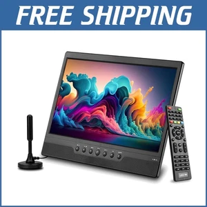 Outdoor-Ready 14-Inch Portable TV with Digital Tuner for Adventurous Families - Picture 1 of 9