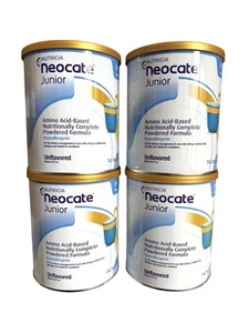 4 Cans NEOCATE Jr Junior Hypoallergenic unflavored Formula 14.1oz Exp 2026 - Picture 1 of 1