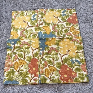 Pottery Barn Floral Mum Garden Butterfly Napkin Set Of 4 20"x20" Country Chic - Picture 1 of 7
