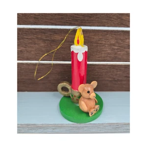 Vintage Holz Kerzenständer Weihnachtsschmuck 3" - Bild 1 von 7