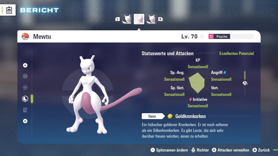 Mewtu - 6IV/DV - Pokemon Legenden ZA - Legends ZA - Bild 1 von 1