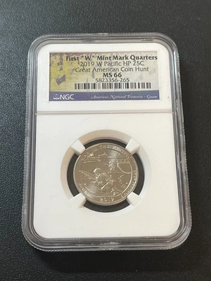 2019 W PACIFIC HP ATB QUARTER NGC MS-66 - UNCIRCULATED - WEST POINT - SLAB -25C - Image 1 of 2