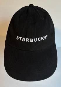 Starbucks Hat Cap Adjustable Strap Employee Work Uniform Black OS Unisex NWOT - Picture 1 of 8