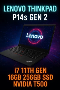 Lenovo P14s Gen2 ThinkPad i7 11th Quad Core 16GB RAM 256GB SSD NVIDIA T500 W11 - Picture 1 of 3