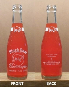 Black Bear Beverages ACL 7-ounce Empty Soda Pop Bottle St Francis Wisconsin 158 - Picture 1 of 3