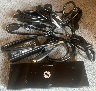 HP 3005pr USB 3.0 Port Replicator - Spares: 690650-001 - mit Kabel und Netzteil - Bild 1 von 3