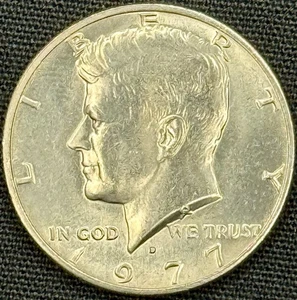 1977 D Münzzeichen vz-Details Kennedy Half Dollar - Bild 1 von 4