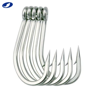 10 Stück/Pack Speer Trolling Haken Edelstahl Widerhaken Offset Point Kreishaken - Bild 1 von 15