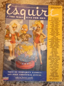Vintage 1943 DEZEMBER Esquire Magazin Vargas Gatefold Pin-Up Girl Anzeigen KOMPLETT - Bild 1 von 18