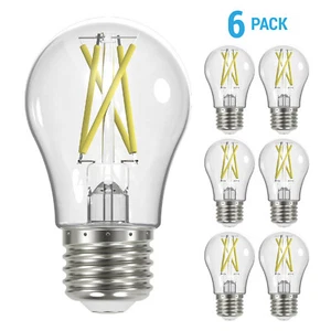 6 Pack Satco S12402 LED Filament 120V 5W A15 Medium E26 Clear 4000K Cool White - Picture 1 of 8