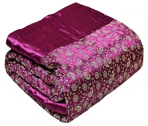 Silk Cotton Famous Jaipuri Razai for Double Bed Winter Quilt Blanket King Size - Picture 1 of 5