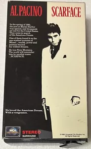 1990 Scarface Al Pacino Michelle Pfeiffer VHS 2 Tape Set 2 Hours 50 Min - Picture 1 of 3