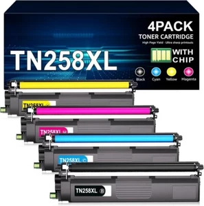 4x TN258XL Toner for Brother HL-L8240CDW MFC-L3760CDW MFC-L8390CDW DCP-L3520CDW - Picture 1 of 7