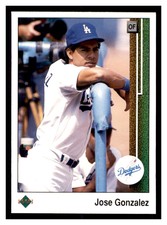1989 Upper Deck #626 JOSE GONZALEZ Los Angeles Dodgers ~D7A