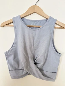 Camiseta sin mangas Yogalicious Lux gris cruzada frontal ropa deportiva elástica verano mediana - Imagen 1 de 22