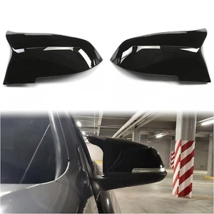 2 tapas de espejo retrovisores exteriores negras brillantes para BMW F20 F21 F22 F30 F32 F36 - Imagen 1 de 13