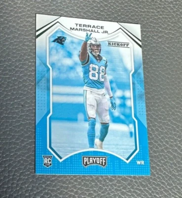2021 Panini Playoff TERRACE MARSHALL JR. Green Kickoff Rookie #220 Panthers - Image 1 of 2