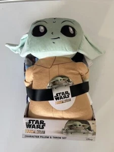 Star Wars the Mandalorian Character Pillow & Throw Set - Picture 1 of 4